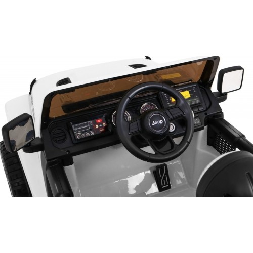 Pojazd elektryczny Jeep Wrangler Rubicon, biały, dwuosobowy