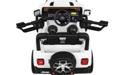 Pojazd elektryczny Jeep Wrangler Rubicon, biały, dwuosobowy