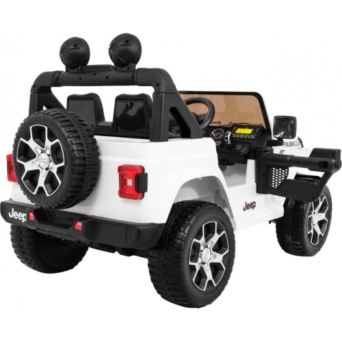 Pojazd elektryczny Jeep Wrangler Rubicon, biały, dwuosobowy