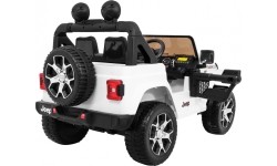 Pojazd elektryczny Jeep Wrangler Rubicon, biały, dwuosobowy