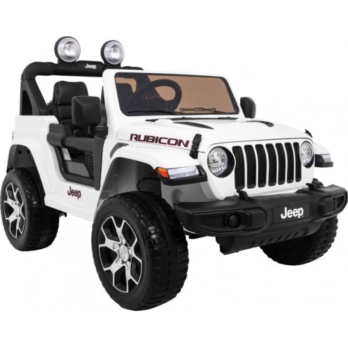 Pojazd elektryczny Jeep Wrangler Rubicon, biały, dwuosobowy