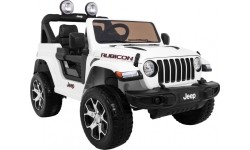 Pojazd elektryczny Jeep Wrangler Rubicon, biały, dwuosobowy
