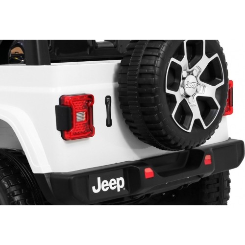 Pojazd elektryczny Jeep Wrangler Rubicon, biały, dwuosobowy