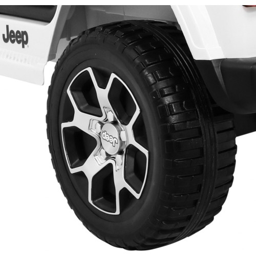 Pojazd elektryczny Jeep Wrangler Rubicon, biały, dwuosobowy