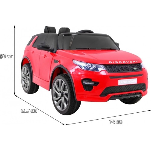 Pojazd elektryczny Land Rover Discovery, czerwony