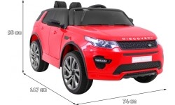 Pojazd elektryczny Land Rover Discovery, czerwony