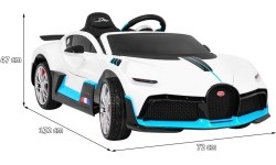 Pojazd elektryczny Bugatti Divo, biały