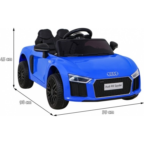 Pojazd elektryczny Audi R8, niebieski
