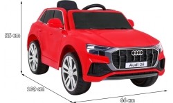 Pojazd elektryczny Audi Q8 LIFT, czerwony