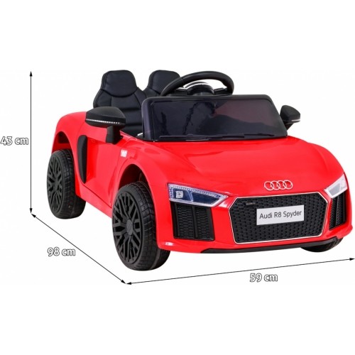 Pojazd elektryczny Audi R8, czerwony