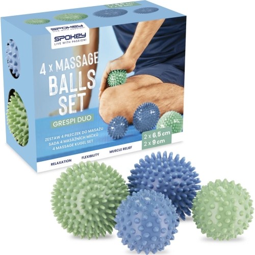 Zestaw: kulki do masażu (2x2 szt.) Spokey GRESPI DUO