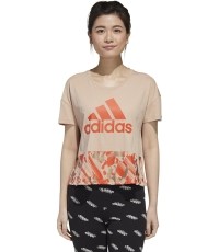 Bluzka damska Adidas U-4-U Cropt T, beżowa