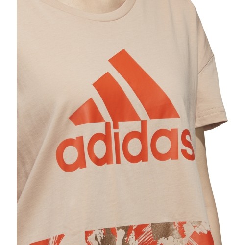 Bluzka damska Adidas U-4-U Cropt T, beżowa