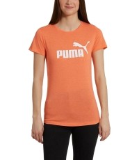Koszulka damska Puma Ess+ Logo Heather Tee, pomarańczowa, 852127 14