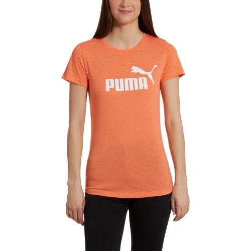 Koszulka damska Puma Ess+ Logo Heather Tee, pomarańczowa, 852127 14