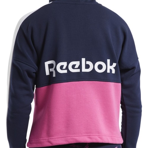 Bluza damska Reebok Te Linear Logo Ft F Blue Pink FU2205