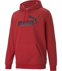 Puma Ess Heather bluza męska z kapturem, czerwona