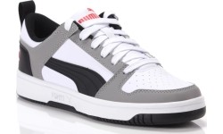 Buty dziecięce Puma Rebound Layup Lo SL Jr White Black Grey 370490 20