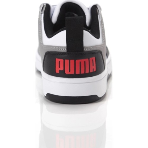 Buty dziecięce Puma Rebound Layup Lo SL Jr White Black Grey 370490 20