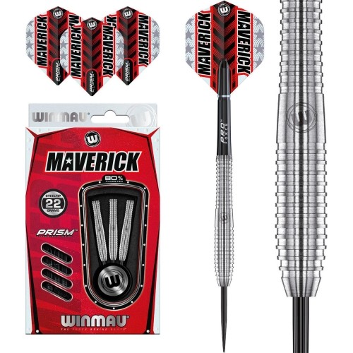 Rzutki Winmau Maverick 80% wolfram ze stalowym grotem 22G