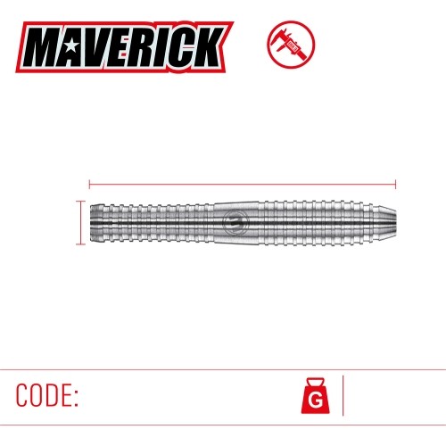 Rzutki Winmau Maverick 80% wolfram ze stalowym grotem 22G