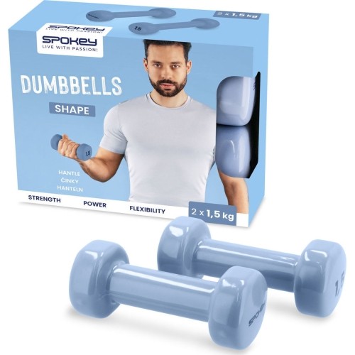 Zestaw hantli winylowych Spokey SHAPE 2x 1,5 kg