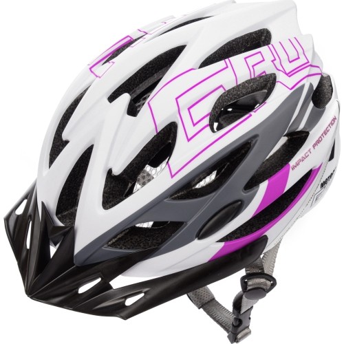 kask rowerowy gruver - White || Grey || Pink