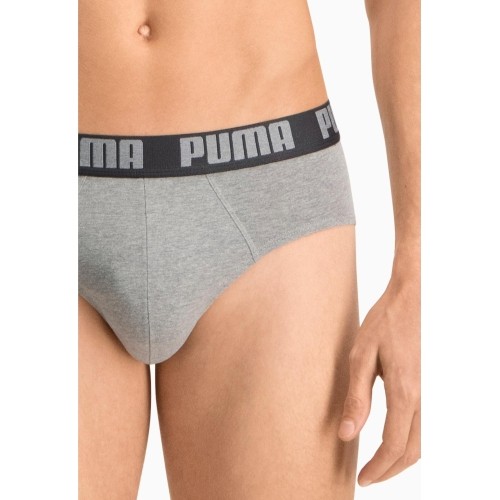 Bokserki męskie Puma Basic Brief Black Grey 889100 19