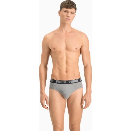 Bokserki męskie Puma Basic Brief Black Grey 889100 19