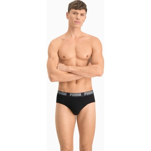 Bokserki męskie Puma Basic Brief Black Grey 889100 19