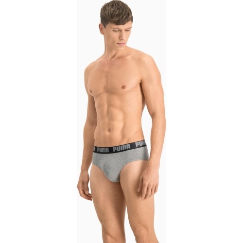 Bokserki męskie Puma Basic Brief Black Grey 889100 19