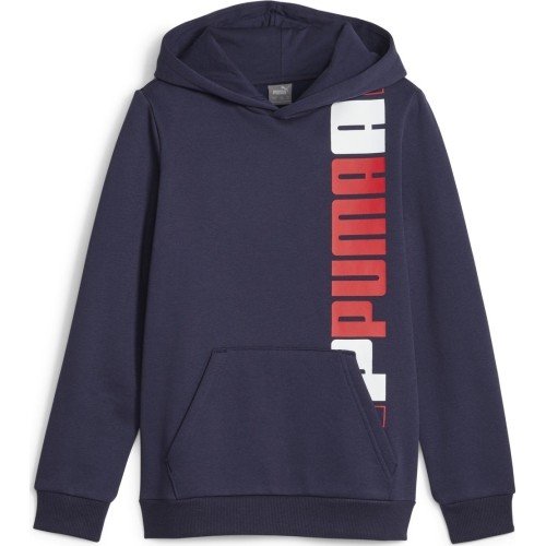 Puma bluza dla młodzieży Ess+ Logo Lab Hoodie Fl Navy 676325 06