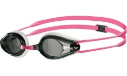 Okulary pływackie Tracks różowo-dymne