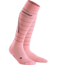 Damskie skarpety kompresyjne CEP Reflective - Pink