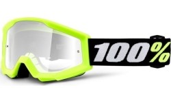 Gogle motocrossowe 100% Strata Mini - Gron Red, Clear Plexi