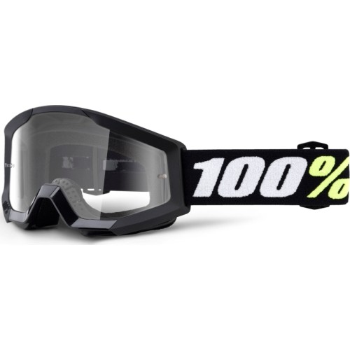 Gogle motocrossowe 100% Strata Mini - Gron Black, Clear Plexi