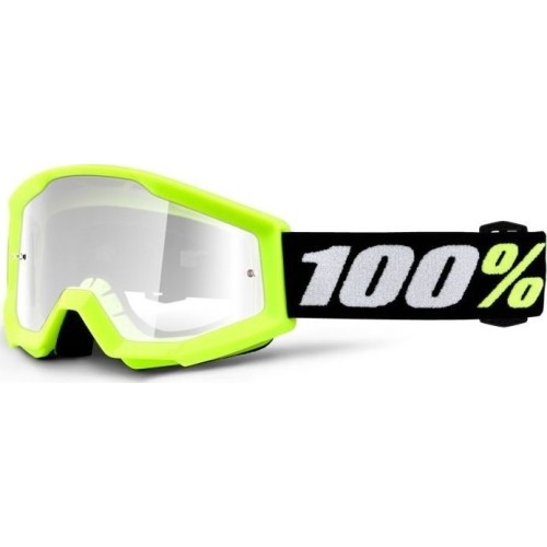 Gogle motocrossowe 100% Strata Mini - Gron Black, Clear Plexi