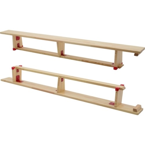 Ławka gimnastyczna Coma Sport GS-177 – 2,5 m, Drewniane nogi