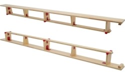 Ławka gimnastyczna Coma-Sport GS-007 – 4 m, Drewniane nogi