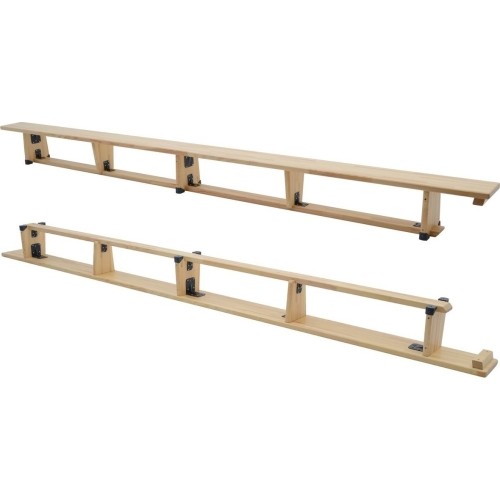 Ławka gimnastyczna Coma-Sport GS-007 – 4 m, Drewniane nogi