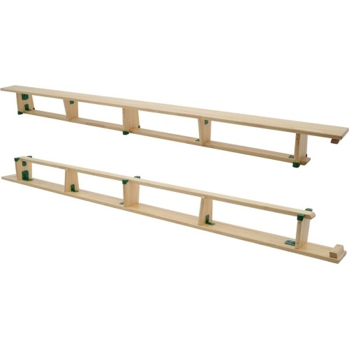 Ławka gimnastyczna Coma-Sport GS-007 – 4 m, Drewniane nogi