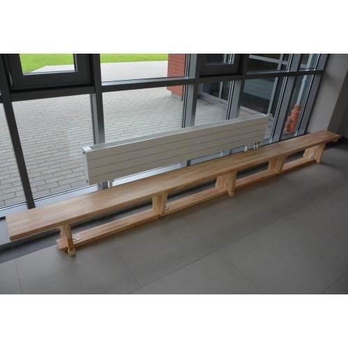 Ławka gimnastyczna Coma-Sport GS-007 – 4 m, Drewniane nogi