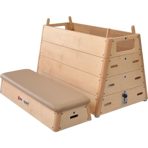 5-sekcyjna skrzynia gimnastyczna Coma-Sport GS-015 – system transportowy, naturalna skóra