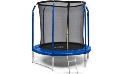 Trampolina z siatką KLARFIT Jumpstarter 250 cm niebieska