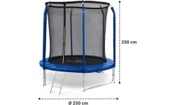 Trampolina z siatką KLARFIT Jumpstarter 250 cm niebieska