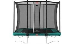 Trampolina ogorodowa BERG Ultim Favorit Regular z siatką Comfort 280 - prostokątna, zielona
