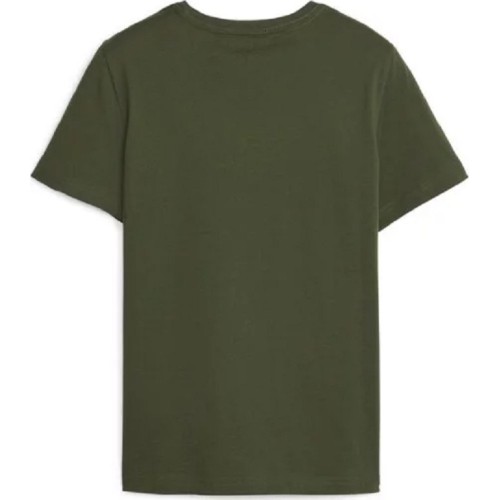 Koszulka młodzieżowa Puma Ess Logo Tee khaki 586960 31
