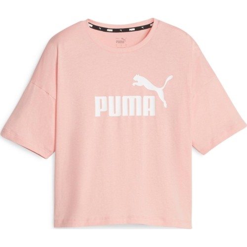 Bluzka damska Puma Ess Cropped Logo różowa 586866 67