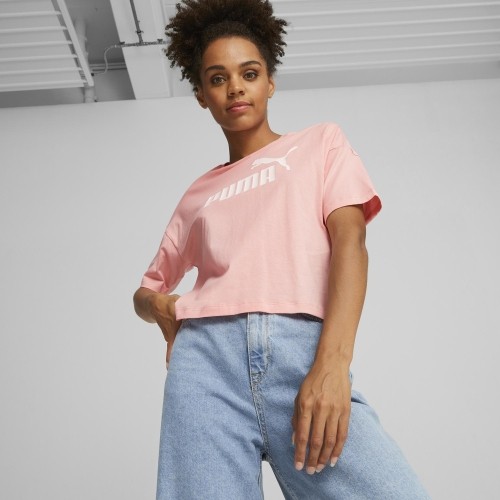 Bluzka damska Puma Ess Cropped Logo różowa 586866 67
