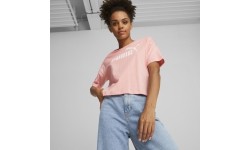 Bluzka damska Puma Ess Cropped Logo różowa 586866 67